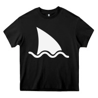 Black shark fin Heavy Core Tee - DesigneFamous
