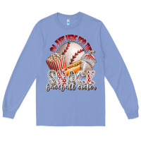 Colony Blue i am just here for the snack baseball sister Long Sleeve Tee - RacoonDesign
