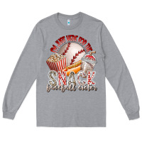 Heather Grey i am just here for the snack baseball sister Long Sleeve Tee - RacoonDesign