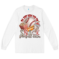 White i am just here for the snack baseball sister Long Sleeve Tee - RacoonDesign