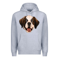 Heather Grey st bernard Premium Hoodie - Jasminsmagicworld