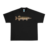 Black Northern Pike Fish Illustrations Urban Heavy Tee - LillyAllenDesigns