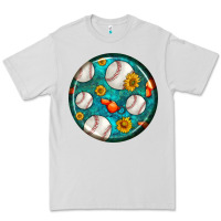 Dove Grey baseball with sunflower round earrings Premium Tee - BundleAndBundleShop
