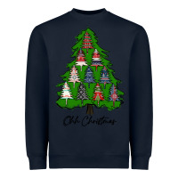 Navy ohh Christmas trees Heavyweight Sweatshirt - RanaPortraitStore