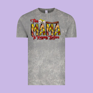This Mama Is Raising Ballers Softball And Baseball Vintage Tee Designed By Cowhidedigitalart