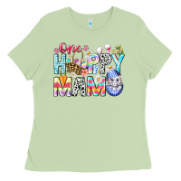 Matcha One Happy Mama Easter Bunny Ladies Tee - CowhideDigitalArt