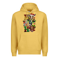 Antique Gold Christmas ho ho ho cow Premium Hoodie - BarkalooDesign