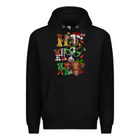 Black Christmas ho ho ho cow Premium Hoodie - BarkalooDesign