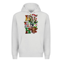 Dove Grey Christmas ho ho ho cow Premium Hoodie - BarkalooDesign