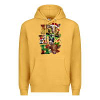 Mustard Christmas ho ho ho cow Premium Hoodie - BarkalooDesign
