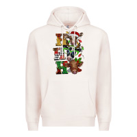 Pale Pink Christmas ho ho ho cow Premium Hoodie - BarkalooDesign