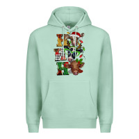 Seafoam Christmas ho ho ho cow Premium Hoodie - BarkalooDesign
