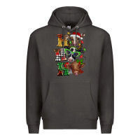 Smoke Christmas ho ho ho cow Premium Hoodie - BarkalooDesign