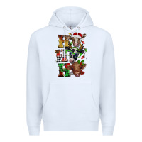 White Christmas ho ho ho cow Premium Hoodie - BarkalooDesign