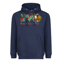 Navy Peace Love Cows Heavyweight Hoodie - Jasminsmagicworld