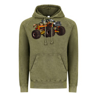 Vintage Olive monster truck Vintage Hoodie - Artiststas