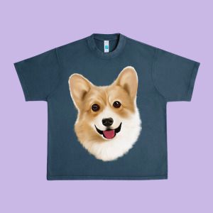 Corgi Urban Heavy Tee Designed By Jasminsmagicworld