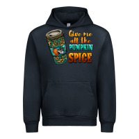 Navy watercolor give me all the pumpkin spice Urban Hoodie - RanaPortraitStore