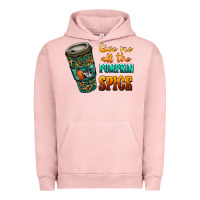 Pigment Salmon watercolor give me all the pumpkin spice Urban Hoodie - RanaPortraitStore
