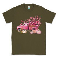 Army Green Breast Cancer truck Classic Tee - FaDigitalArtStudio