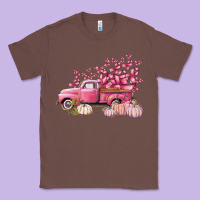 Breast Cancer Truck Classic Tee Designed By Fadigitalartstudio