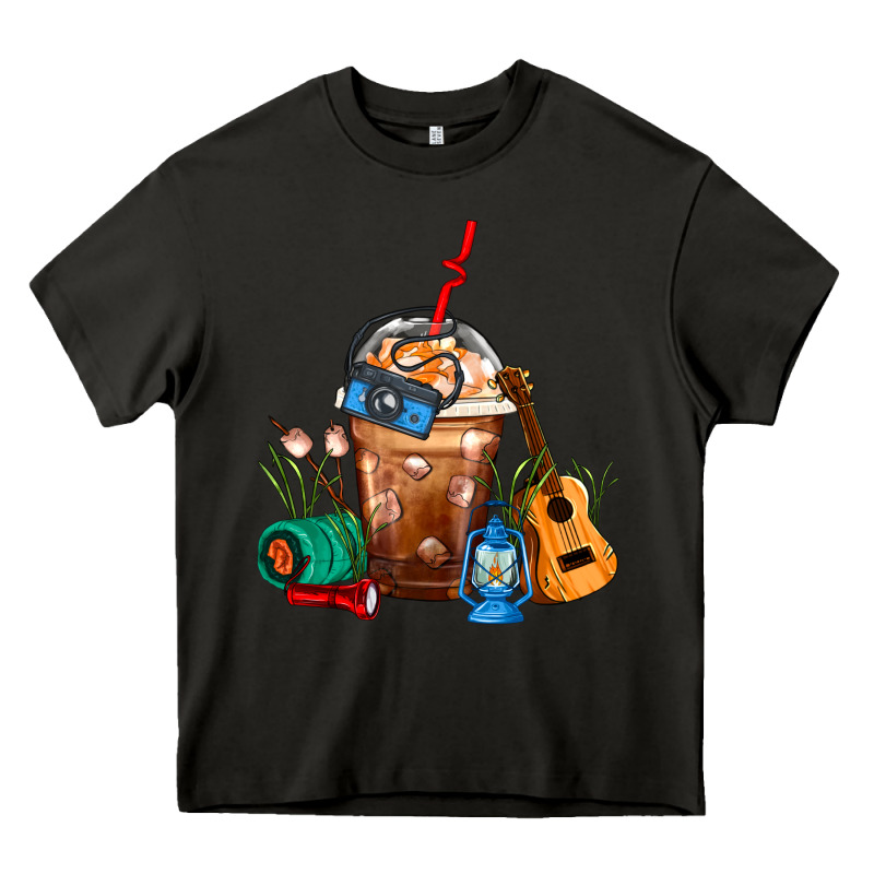 Camping Frappe Coffee Heavy Core Tee by FaDigitalArtStudio | Teevron