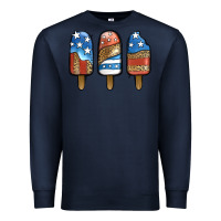 Navy Patriotic Leopard Popsicles Premium Sweatshirt - Jasminsmagicworld