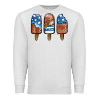 Oatmeal Heather Patriotic Leopard Popsicles Premium Sweatshirt - Jasminsmagicworld