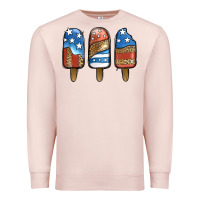 Pale Pink Patriotic Leopard Popsicles Premium Sweatshirt - Jasminsmagicworld