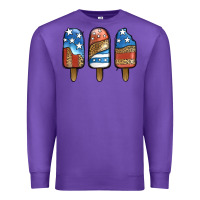 Purple Patriotic Leopard Popsicles Premium Sweatshirt - Jasminsmagicworld