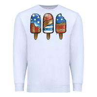 White Patriotic Leopard Popsicles Premium Sweatshirt - Jasminsmagicworld