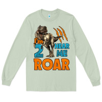 Matcha i'm two hear me roar dinosaur birthday Long Sleeve Tee - LillyAllenDesigns