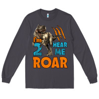Smoke i'm two hear me roar dinosaur birthday Long Sleeve Tee - LillyAllenDesigns