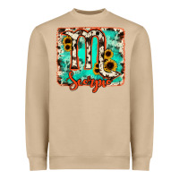 Mushroom Scorpio turquoise cowhide Heavyweight Sweatshirt - RanaPortraitStore