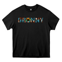 Black granny cowhide sunflower Heavy Core Tee - Jasminsmagicworld