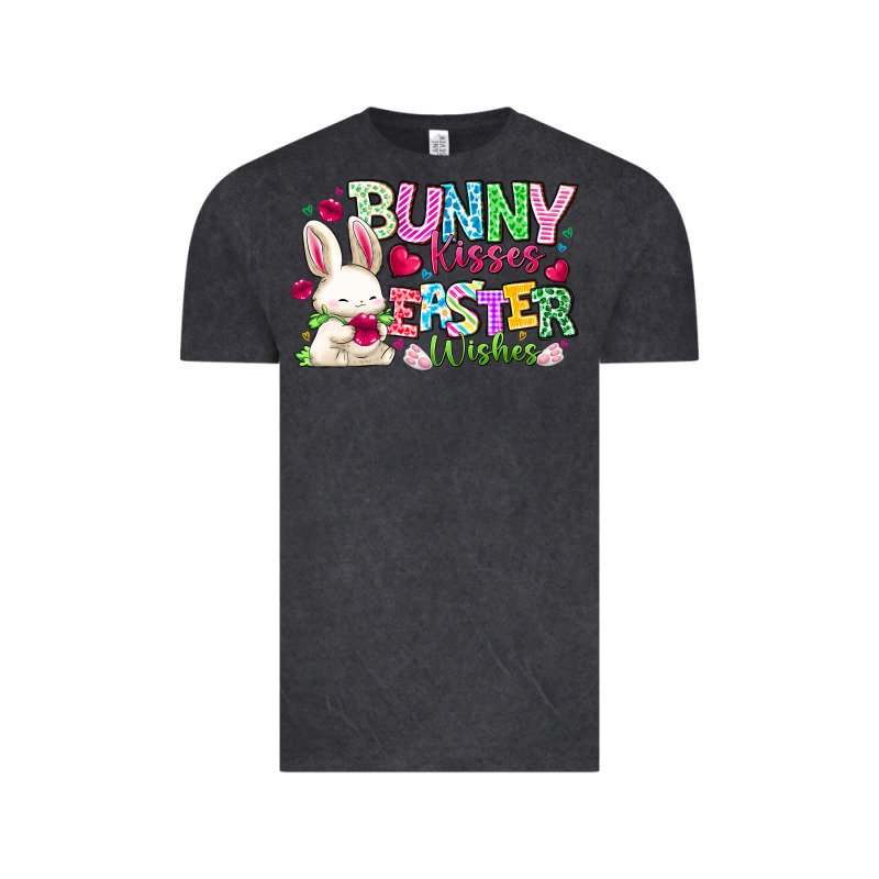 Bunny Kisses Easter Wishes Vintage Tee by CowhideDigitalArt | Teevron