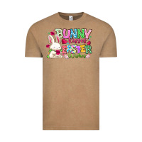 Vintage Coffee Bunny Kisses Easter Wishes Vintage Tee - CowhideDigitalArt