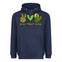 Navy peace love cactus Heavyweight Hoodie - Jasminsmagicworld