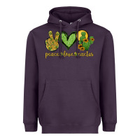 Plum peace love cactus Heavyweight Hoodie - Jasminsmagicworld