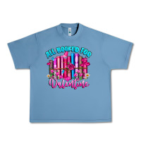 Pebble Blue All Booked For Valentines Urban Heavy Tee - CowhideDigitalArt