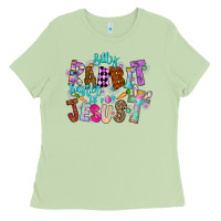 Matcha Silly Rabbit Easter Is For Jesus Ladies Tee - CowhideDigitalArt