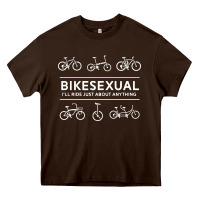 Chocolate Brown bikesexual   cyclist bicycle biking bike cycling t shirt tee gift Heavy Core Tee - DesigneFamous