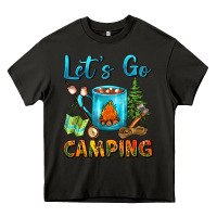 Asphalt Let's Go Camping Coffee Mug Heavy Core Tee - FaDigitalArtStudio
