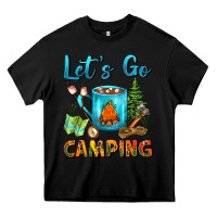 Black Let's Go Camping Coffee Mug Heavy Core Tee - FaDigitalArtStudio