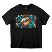 Black Football Lips Heavy Core Tee - Jasminsmagicworld