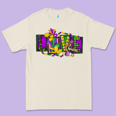 Mardi Gras Love Premium Tee Designed By Fadigitalartstudio