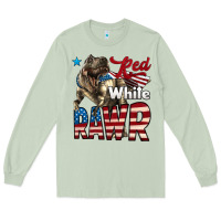 Matcha Red White Rawr Dinosaur T-Rex Long Sleeve Tee - LillyAllenDesigns