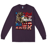 Plum Red White Rawr Dinosaur T-Rex Long Sleeve Tee - LillyAllenDesigns