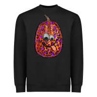 Black watercolor pumpkin leopard Heavyweight Sweatshirt - RanaPortraitStore
