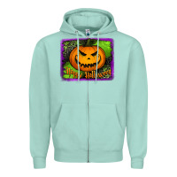 Happy Halloween Jack O' Lantern Pumpkin Zipper Hoodie | Teevron